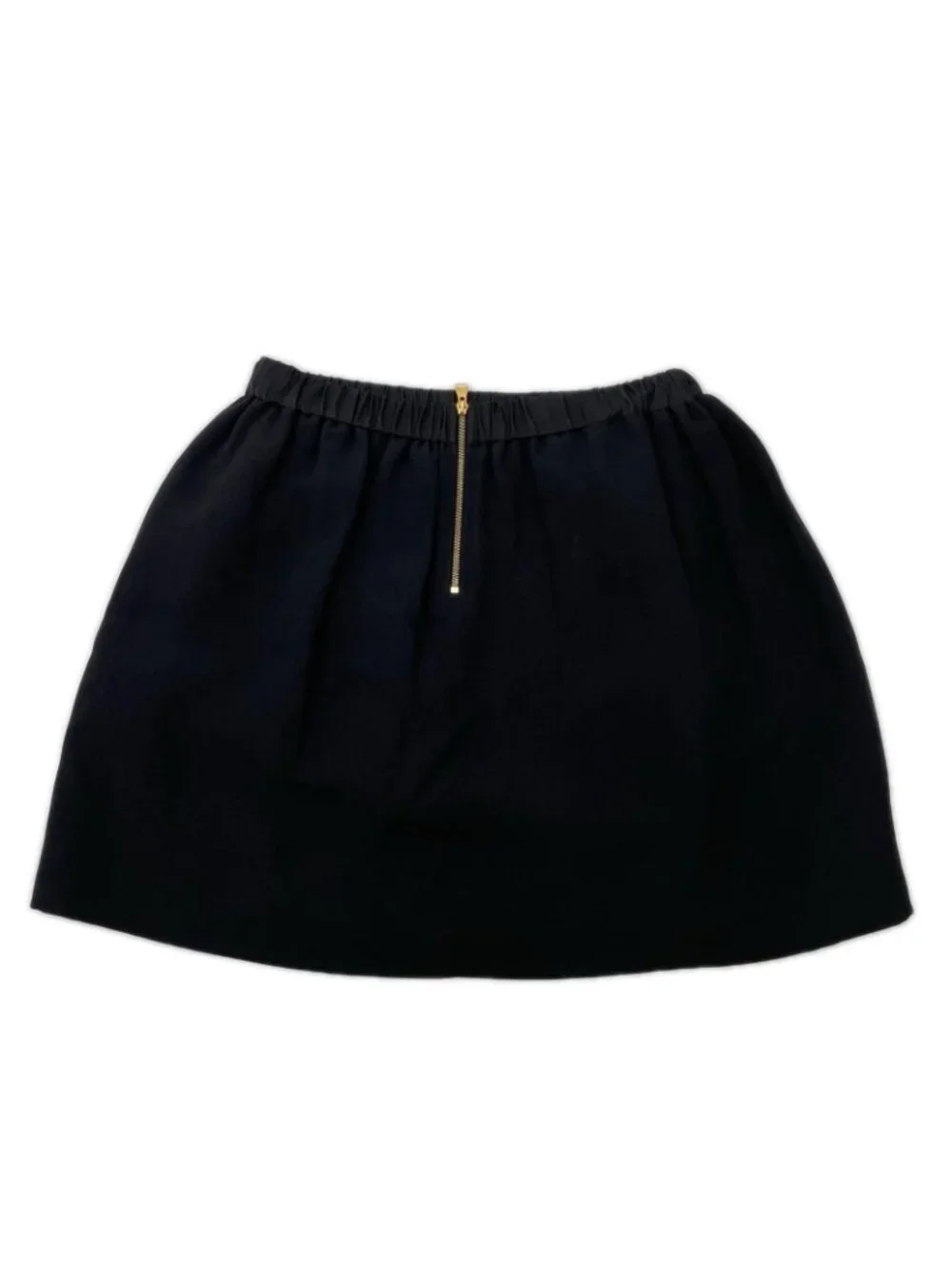 Louis Vuitton Monogram Lace Knit Contrast Waist Togo Mini Skirt 34